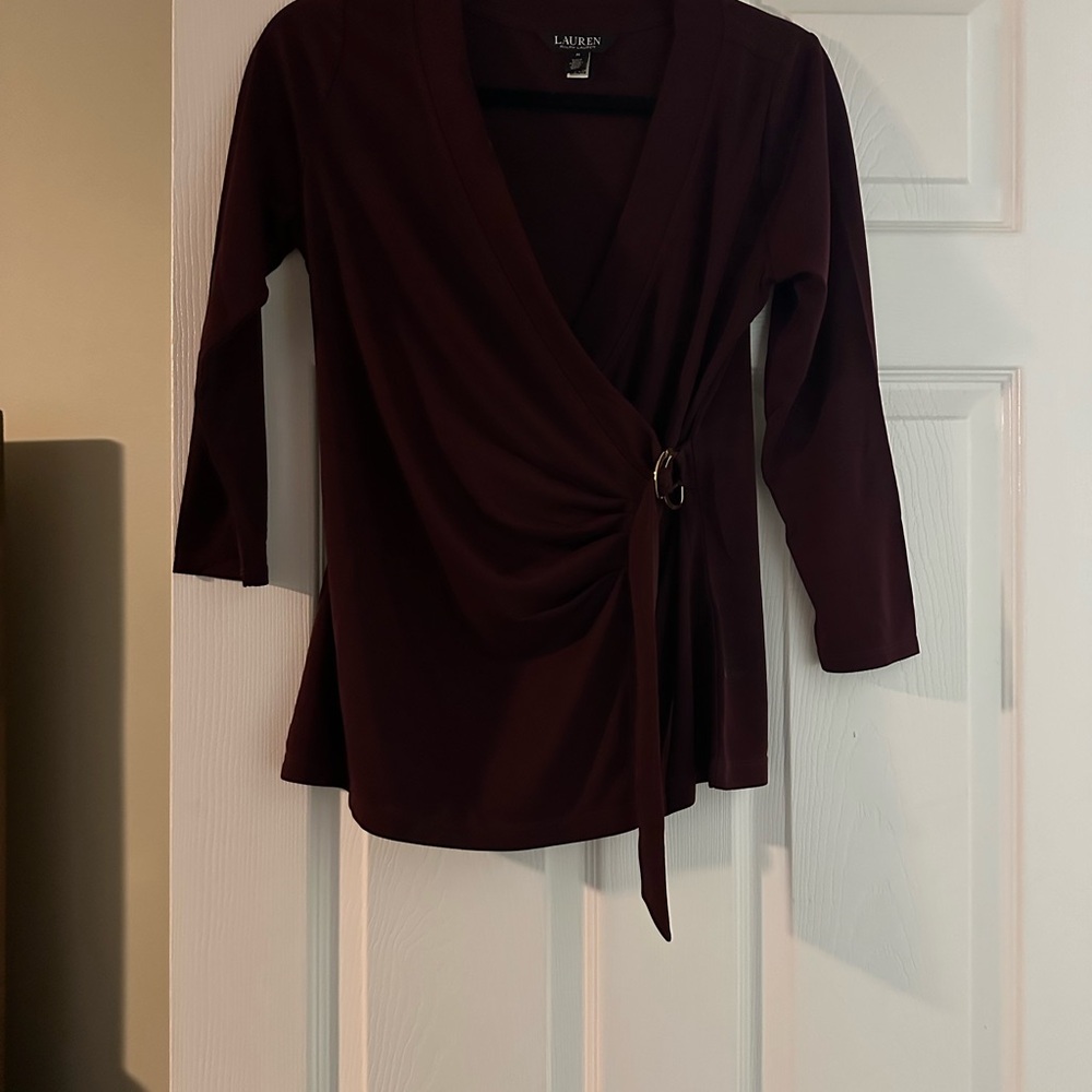 Burgundy Wrap Top